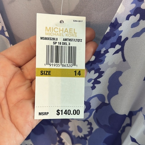 Michael Kors Spring V-Neck Floral Dress NWT - Picture 7 of 7